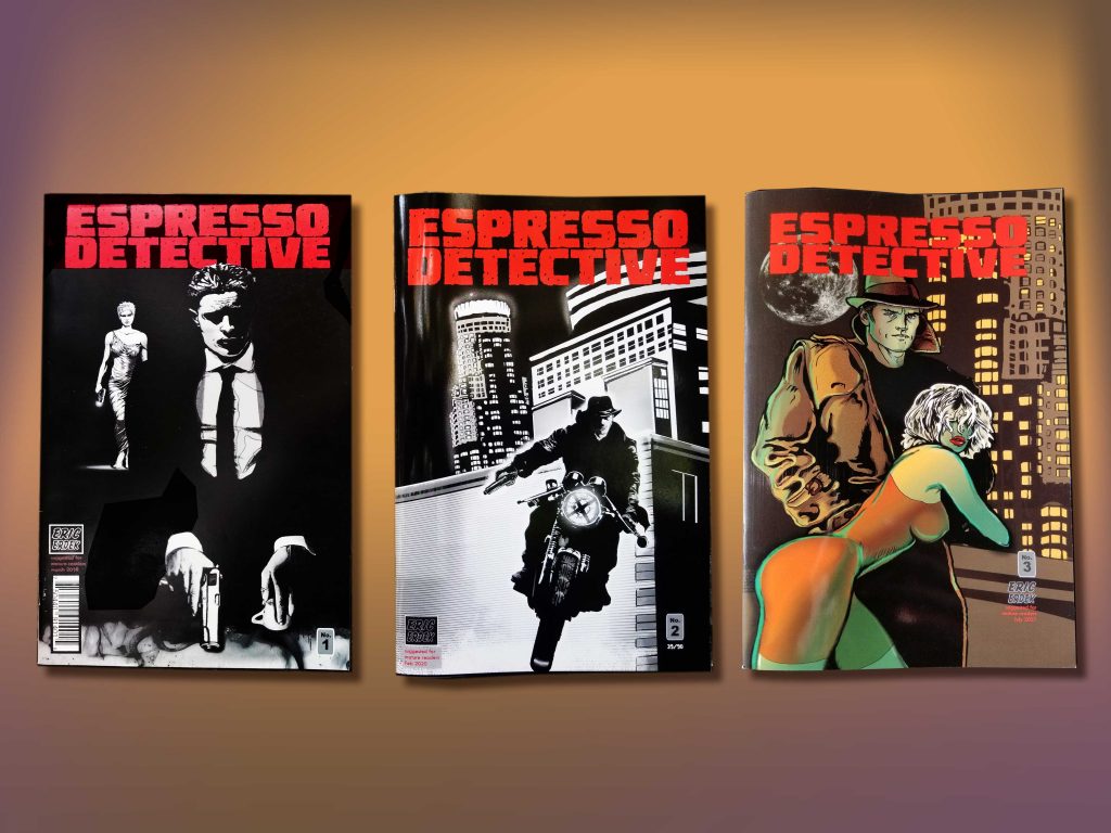 Espresso Detective Covers issues 1, 2and 3
